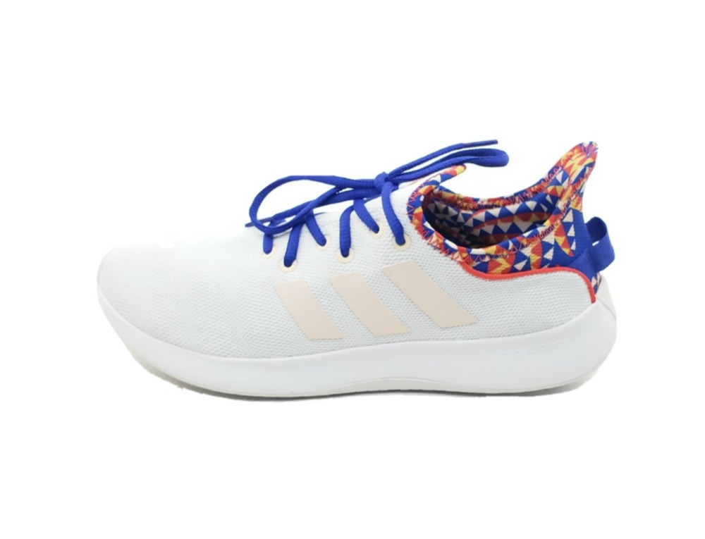 Adidas Cloudfoam Pure Womens Running Shoes White Multi Color Size 10
